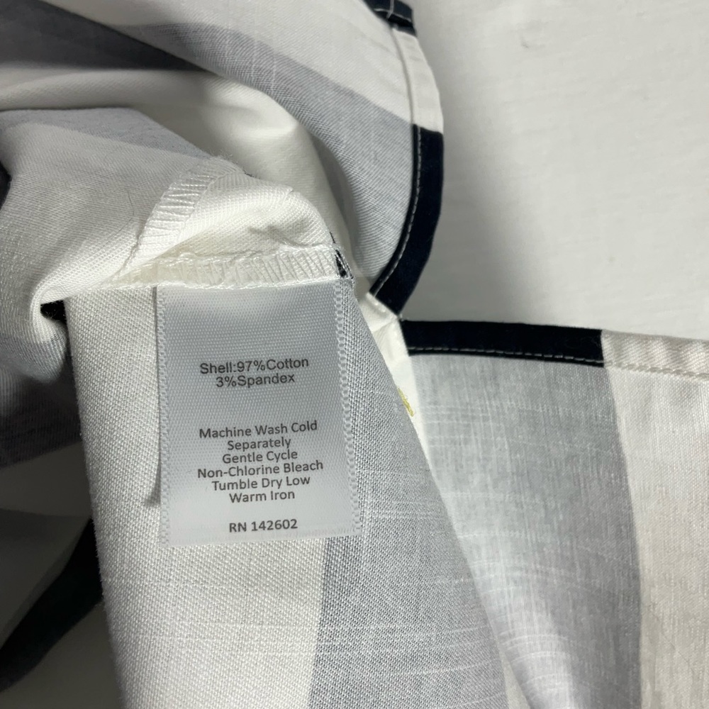 STS Sail to Sable navy & white striped dress gold collar & neckline, side zip XS - Picture 16 of 16